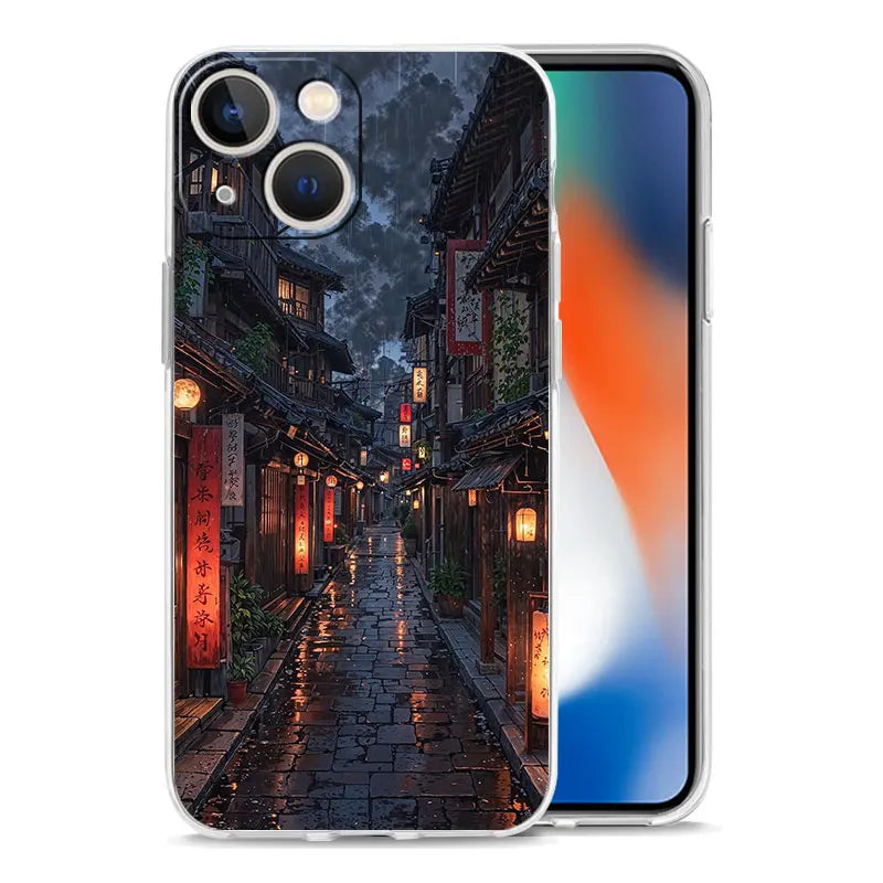 Phone Case For iPhone 17 Cases iPhone Air 16 15 12 13 14 Pro Max 7 8 Plus 16Pro iPhone11 Cover fashion art sunset glow