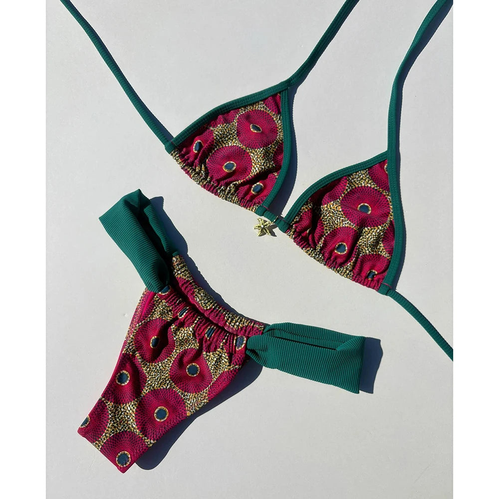 Micro Bikini Push Up Swimsuits Women 2025 Sexy Swimwear Brazilian Bikini Set Thong Biquini Swim Suits Print Beachwear Female