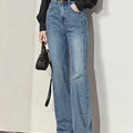 Amii Minimalism Women Jeans 2024 Spring Vintage Denim Pants Loose Wide Leg Pants Women's Casual Pants Female Trousers 12270097